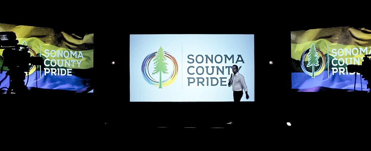 webcast studio at the luther burbank center for the arts, featuring a sonoma county pride virtual event